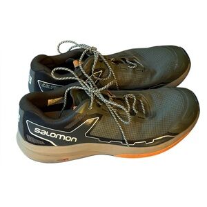 Salomon Ultra Raid Olive Night Running Shoes Unisex Womens 10 Mens 9